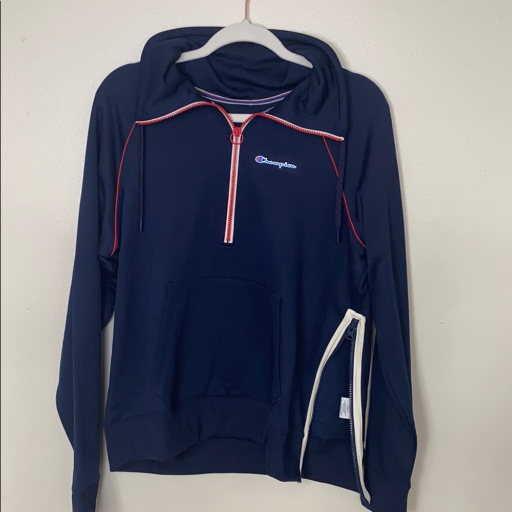 Champion Navy Blue Half zip pullover